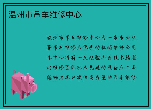 温州市吊车维修中心